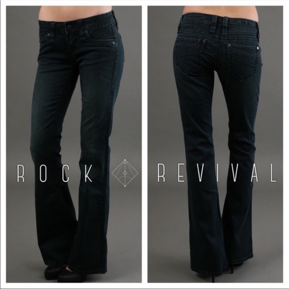 Rock Revival Denim - Rock and revival Gia flare jeans black size 27